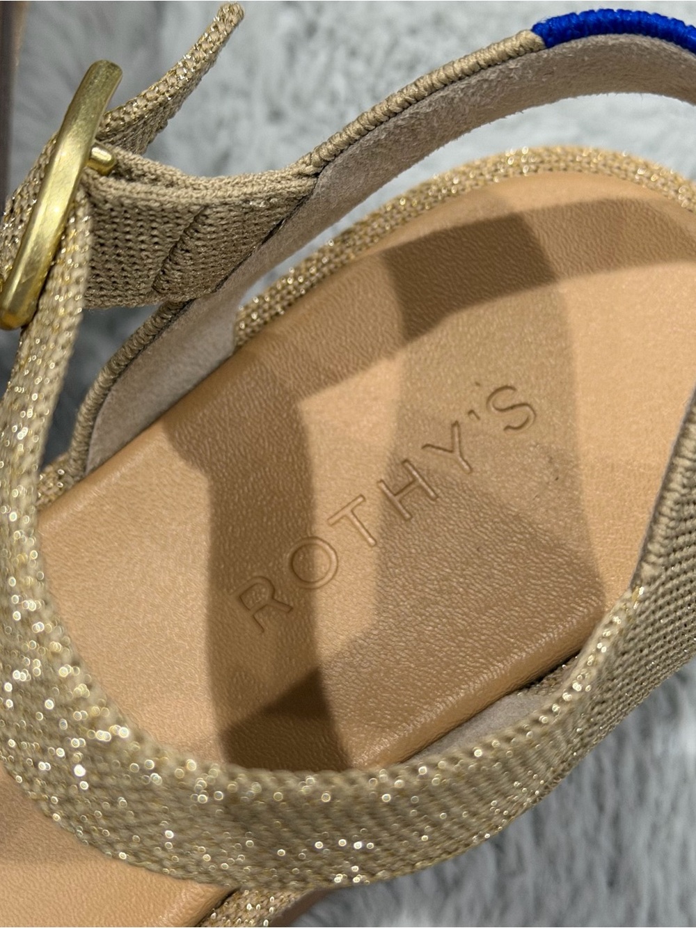 NEW Rothy’s The Criss Cross Lightweight Wedge Platform Sandal in Aurora - Picture 6 of 6